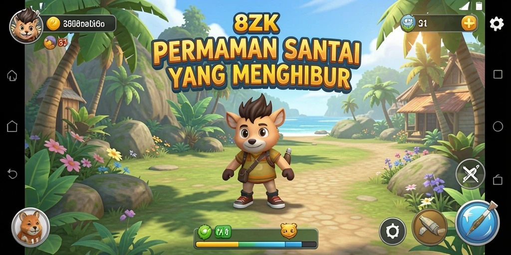 Tangkapan layar permainan 8ZK dengan grafis cerah dan gameplay yang menarik.