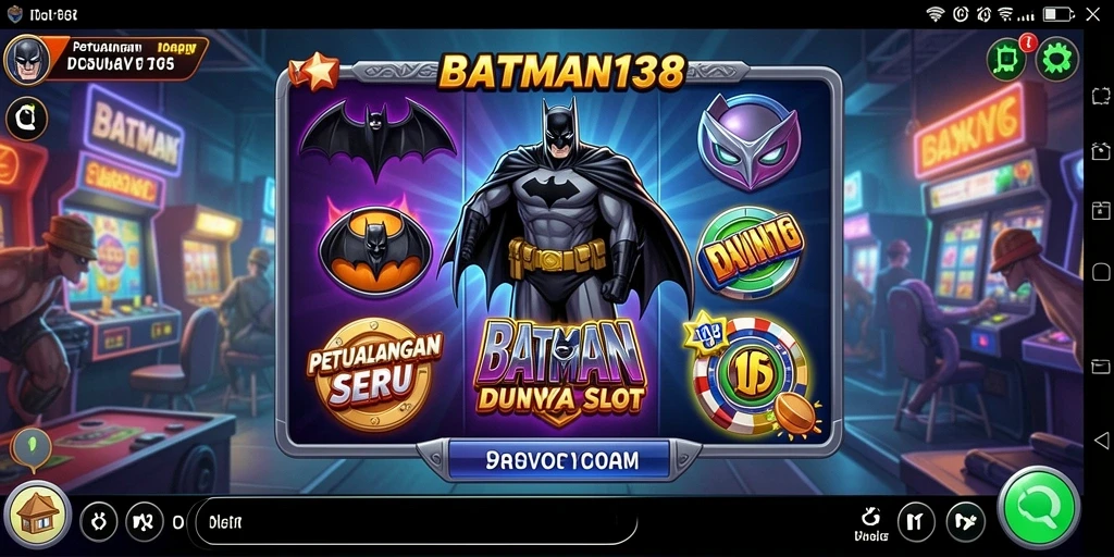 Tampilan menakjubkan gameplay Slot BATMAN138.