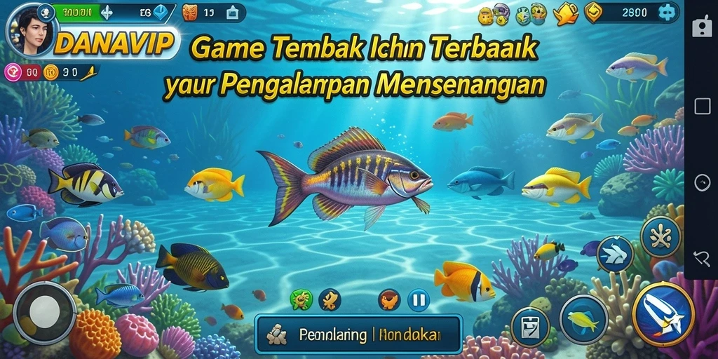Tampilan gameplay seru dari DANAVIP saat menangkap ikan.