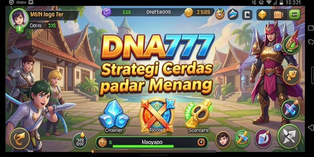 Tampilan gameplay DNA777 yang menampilkan strategi pertempuran yang intens.