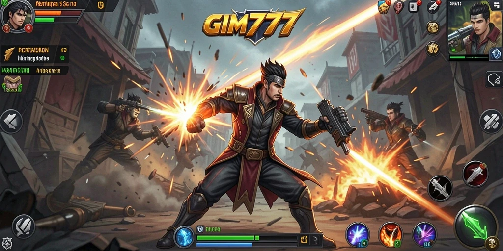 Tampilan menarik dari gameplay aksi GIM777 yang mendebarkan.
