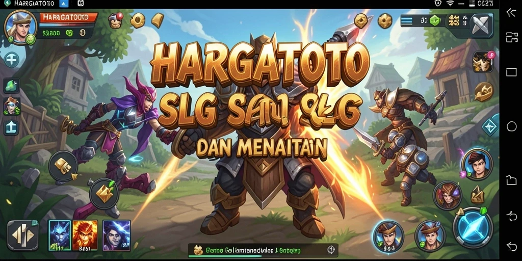Screenshot HARGATOTO menunjukkan aksi strategi yang mendebarkan.