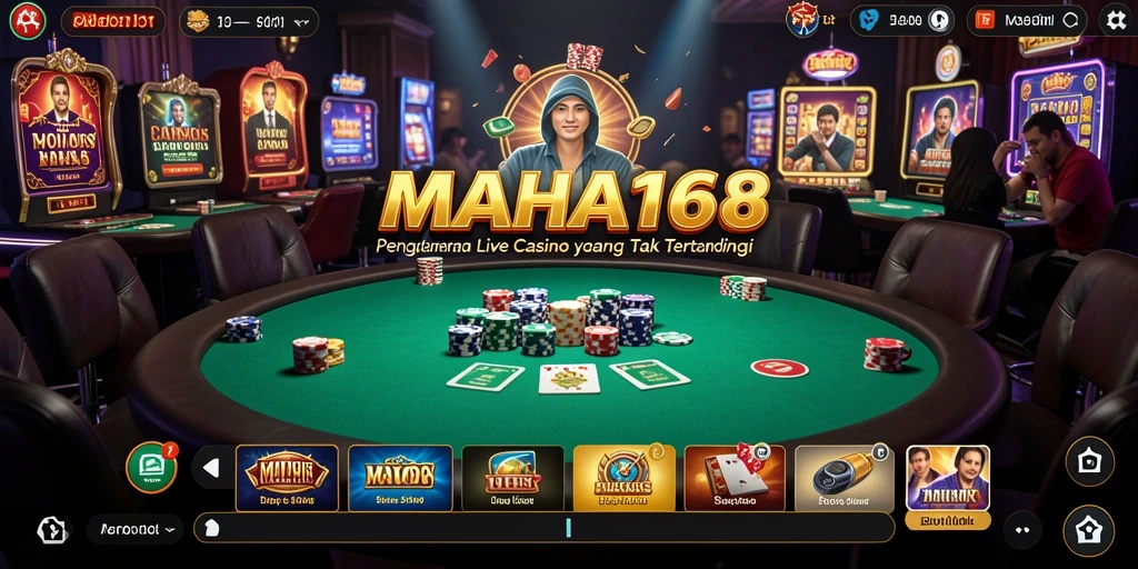 Tampilan gameplay Live Casino yang menggugah dengan dealer profesional.