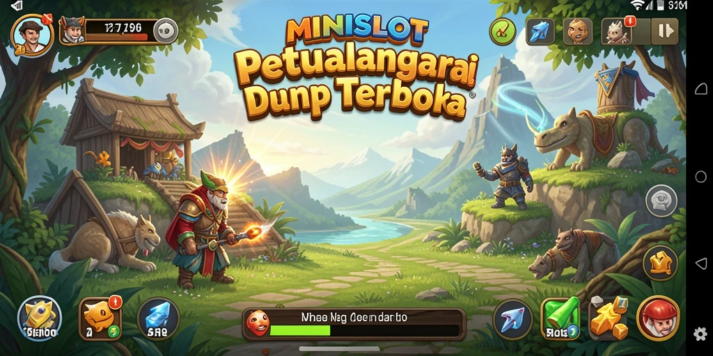 Tangkapan layar MINISLOT menampilkan aksi seru dalam dunia terbuka.