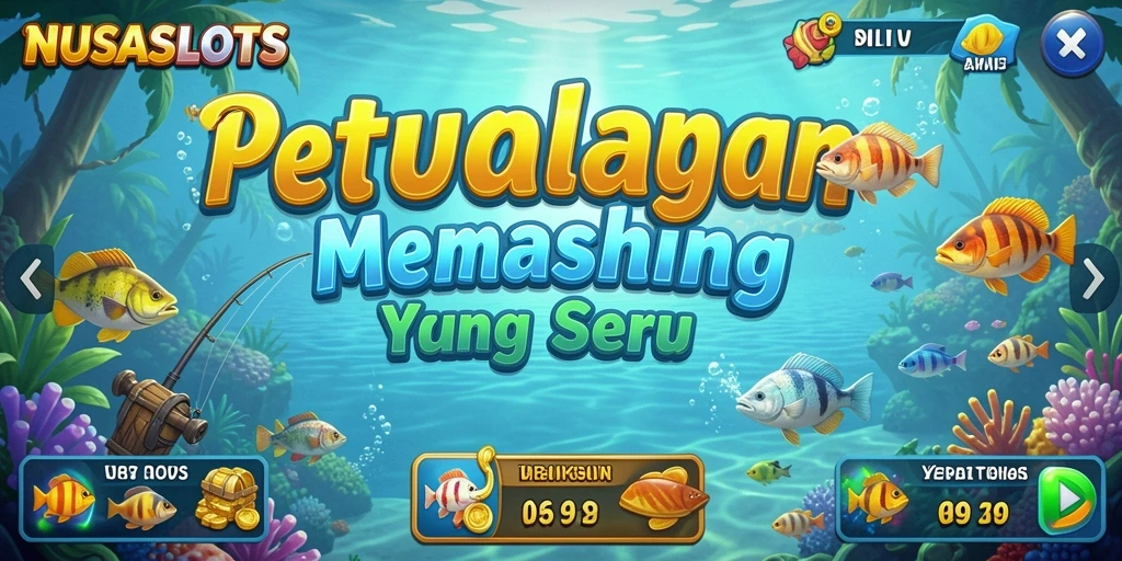 Gameplay NUSASLOTS yang menarik dengan berbagai ikan untuk ditangkap.
