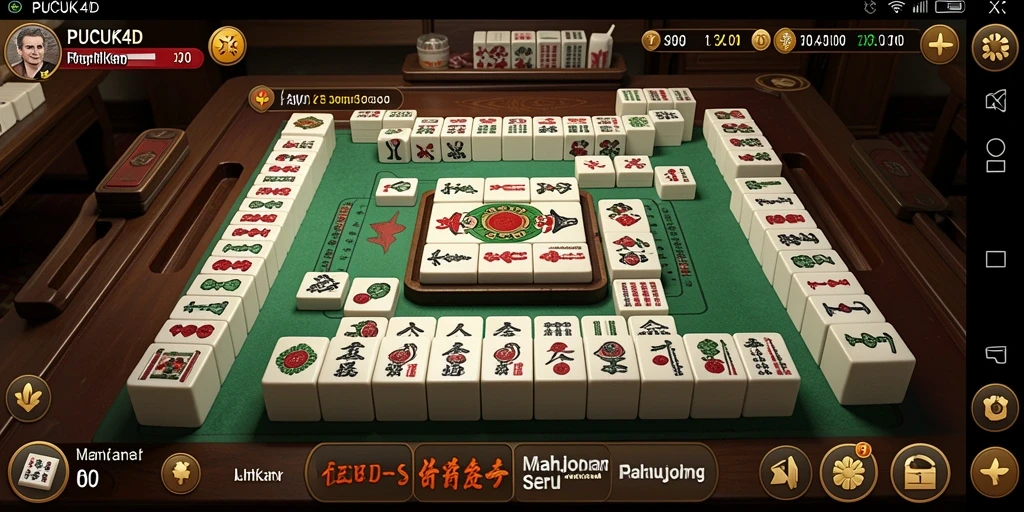 Screenshot gameplay PUCUK4D yang menampilkan aksi Mahjong yang seru.