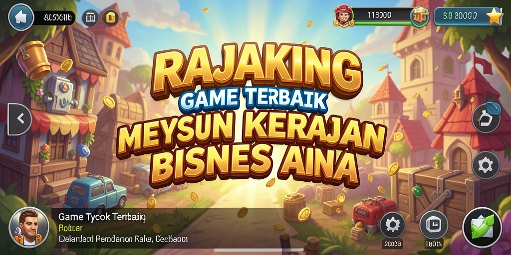 Tampilan gameplay RAJAKING yang menampilkan manajemen bisnis yang menarik.