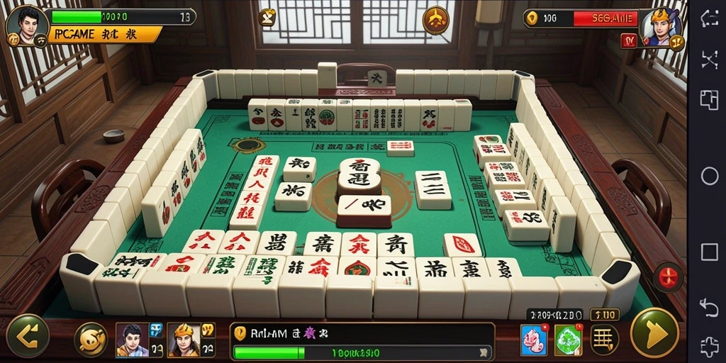 Screenshot RPGAME menampilkan gameplay Mahjong yang menarik dan seru.