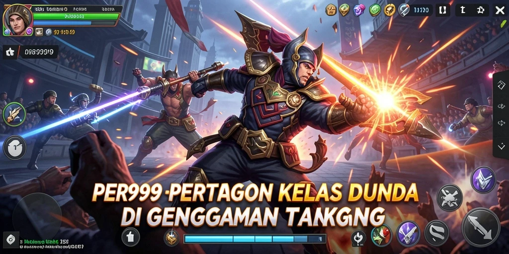 Screenshot gameplay RR999 menunjukkan pertarungan epik antar karakter.