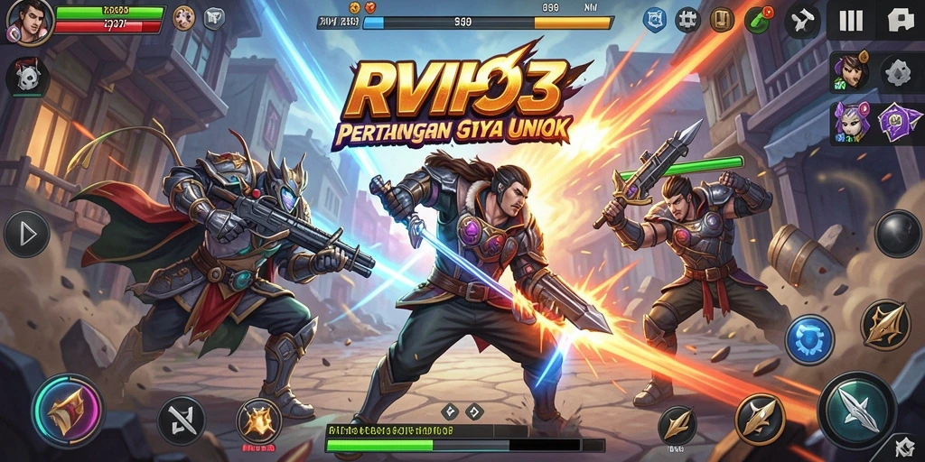 Tampilan action-packed dari gameplay RVIP3 yang memikat.