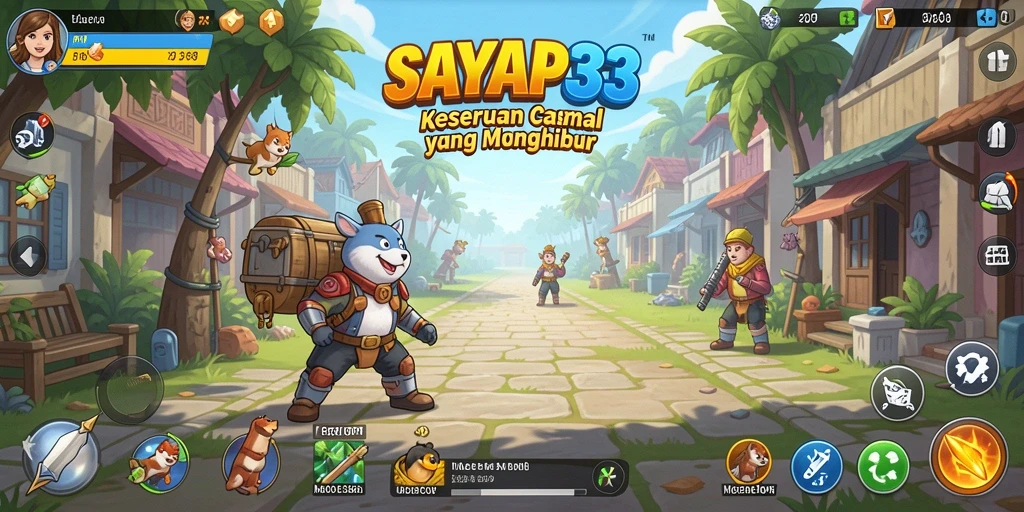 Tampilan gameplay SAYAP33 yang ceria dan menarik.
