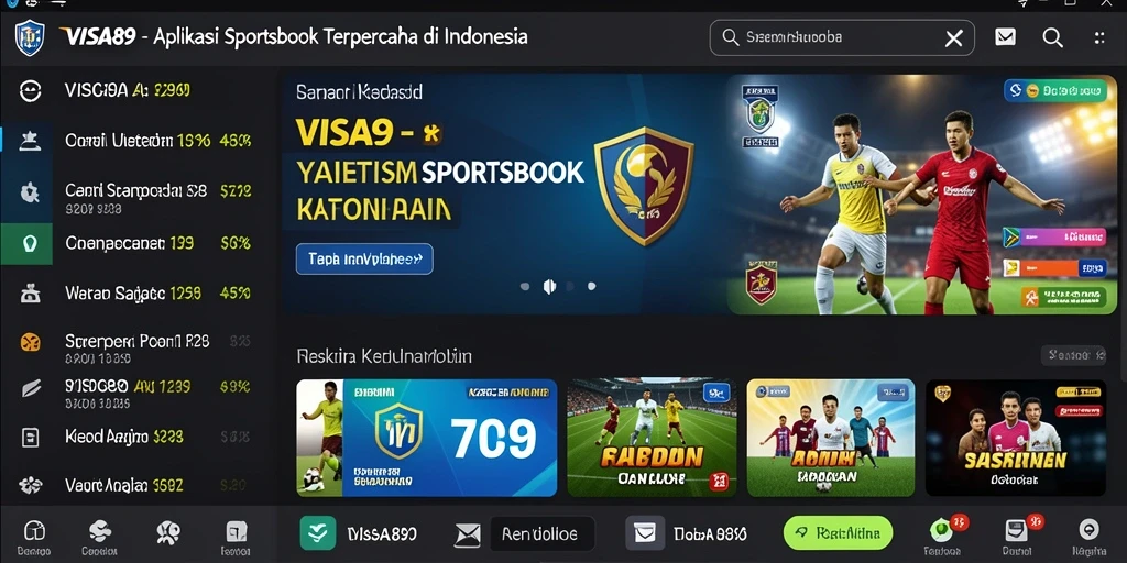 Tampilan menarik dari gameplay Sportsbook di VISA89.
