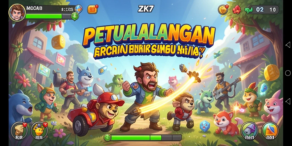 Screenshot menampilkan gameplay ZK7 yang seru dan menarik.